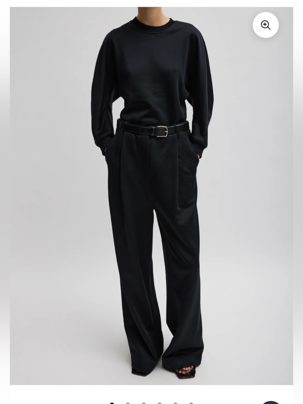 Tibi Silk Terry Pleated Pull On Pant Size Small Black ST245T3836